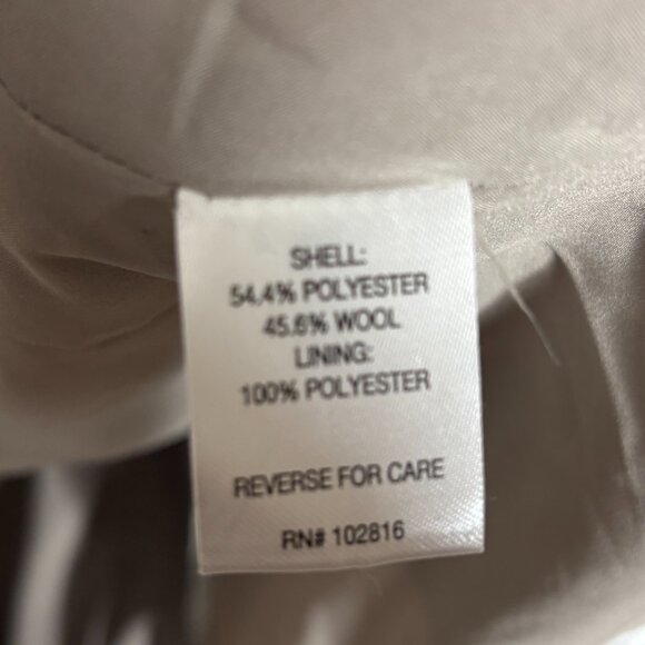 Garnet Hill XL Sadie Wool Relaxed Fit Women's Peacoat Gray Marl EUC Old Money - Picture 7 of 7